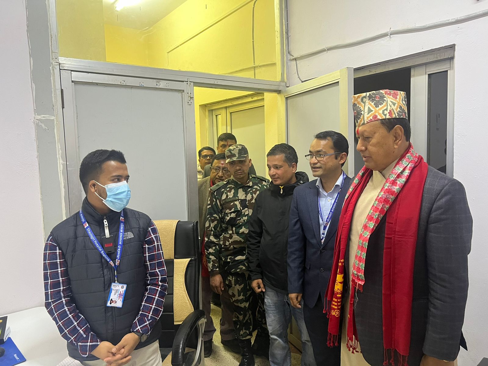 Monitoring of the hospital by the Honorable Minister of Health and Population Mohan Bahadur Basnet